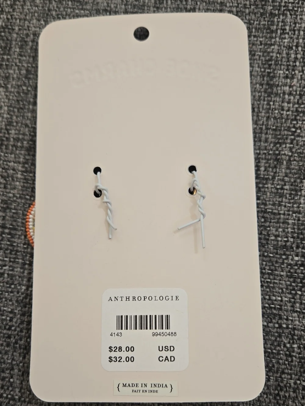 NWT Anthropologie Beaded Citrus Shoe Charms - Yellow & Orange